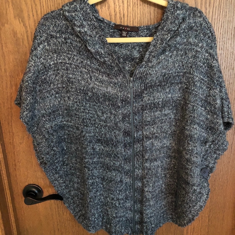 Fever Hooded Sweater Poncho